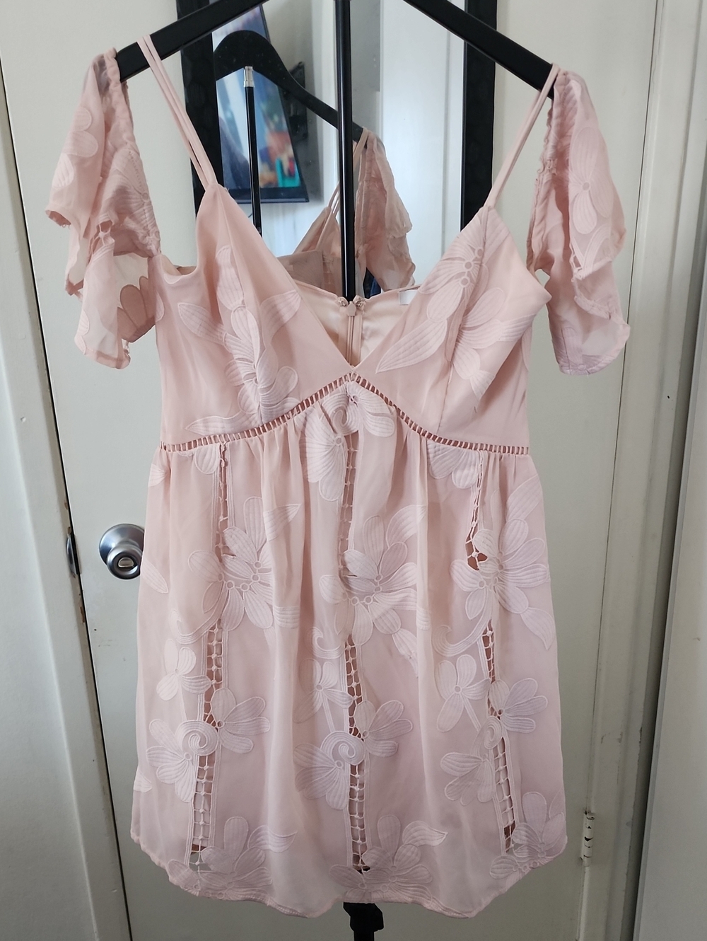 Lovers + Friends Blush Pink Floral Lace Mini Dress - Picture 2 of 10